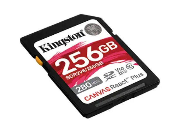 Flash card Kingston Canvas React Plus 256 GB Class 10/UHS-II