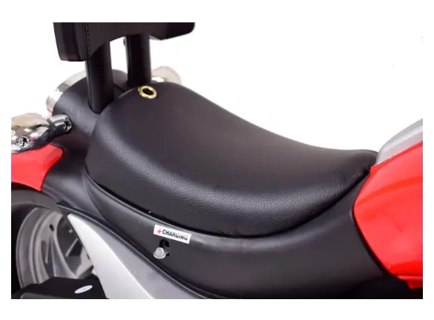 ბავშვის ელექტრო მოტოციკლი 0001R ტყავის სავარძლით, 6 image