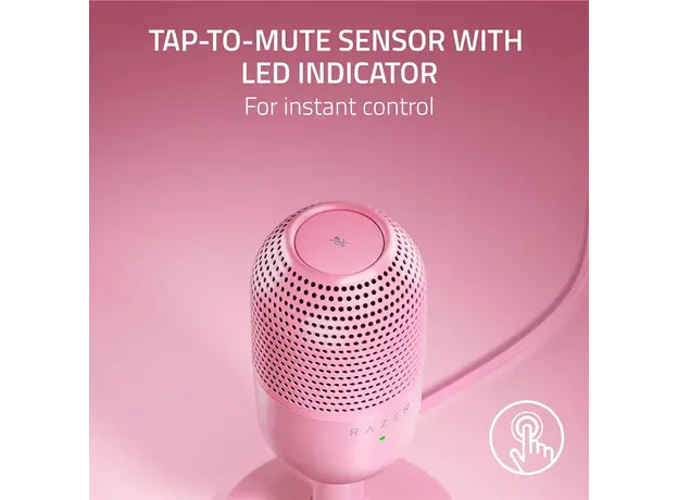 მიკროფონი Razer gaming microphone Seiren V3 Mini, Omni, USB-A, 1.2m, quartz, 5 image