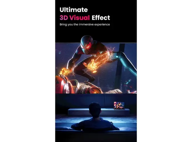 ვიდეო კაბელი UGREEN DP114 (80390), 8K, DisplayPort To DisplayPort, 1m, Black, 7 image