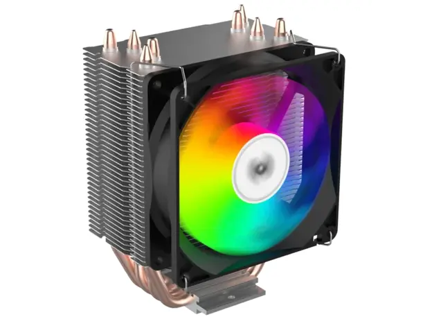 ქულერი 2E GAMING CPU cooler Air Cool AC90D4-RGB, LGA1700, 1200, 115x, 1366, AM5, AM4, AM3, AM3+, 4pin PWM, 3pin +5VARGB, TDP 130W