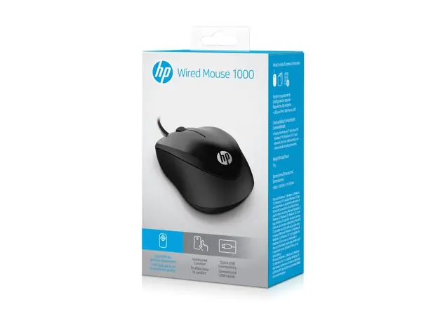 მაუსი HP 1000 Wired Mouse (4QM14AA), 4 image