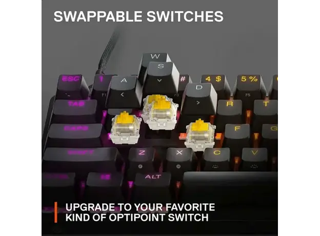 კლავიატურა SteelSeries Keyboard Apex 9 Mini US, 5 image