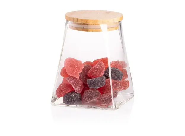 მინის ქილა Ardesto Jar Midori, 510ml, glass, bamboo, cone, transparent, 2 image