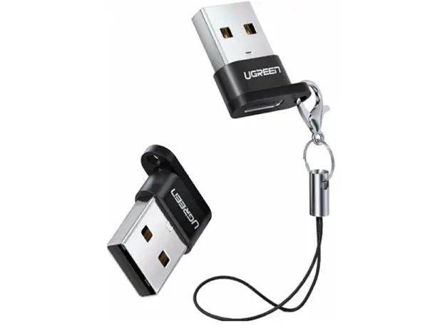 USB ადაპტერი UGREEN US280 (50568), USB A Male To USB-C Female Adapter, Black, 3 image