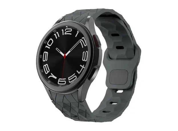 სმარტ საათის სამაჯური For Samsung Galaxy Watch FE 40mm KALEBOL KLB-ZQWFKGJ-001 / Watch 4 / 5 / 6 Football Pattern Silicone Watch Strap Band - Grey, 4 image