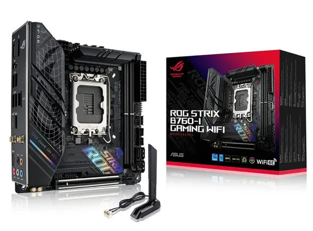 დედა დაფა ASUS ROG STRIX B760-I GAMING WIFI s1700 B760 2xDDR5 M.2 HDMI DP Wi-Fi BT mITX