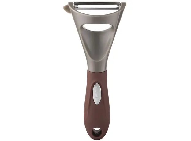 ბოსტნეულის სათლელი Ardesto Peeler Gemini, 19.5cm, stainless steel, nylon, gray-brown, 7 image