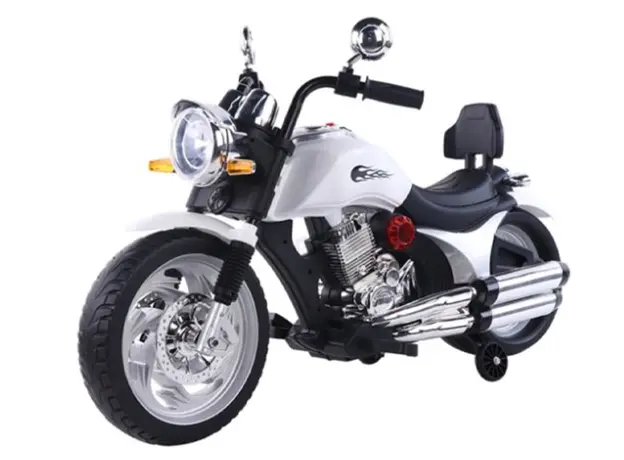 ბავშვის ელექტრო მოტოციკლი 0001W ტყავის სავარძლით, 2 image