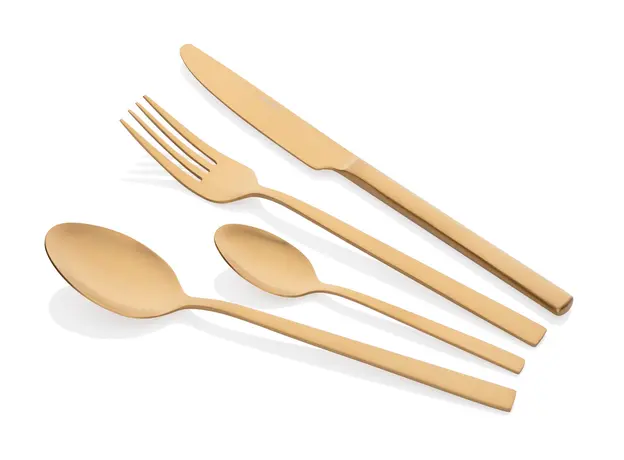 დანა-ჩანგლის ნაკრები Ardesto Cutlery set Black Mars Favola, 4pcs, stainless steel, golden, 2 image