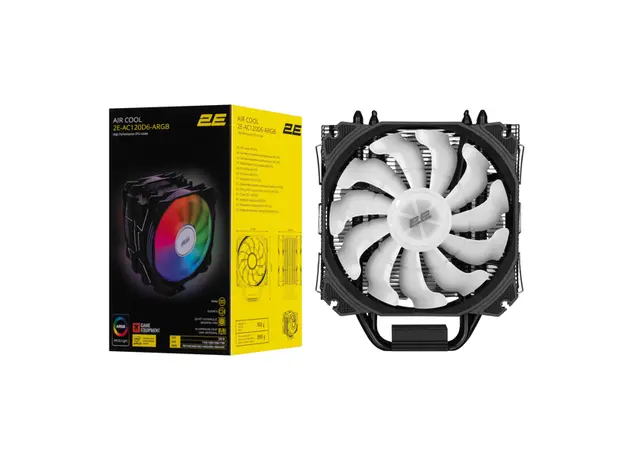 ქულერი 2E 2E-AC120D6-ARGB Air Cool, 120mm, 1700rpm, Cooler, Black, 6 image