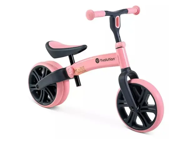 საბავშვო ბალანს ველოსიპედი YVolution YT16P2 Bigovel Yvelo, Children's Balance Bicycle, Junior Pink, 2 image