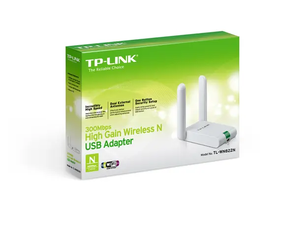 უსადენო დამტენი TP - LINK 300Mbps High Gain Wireless USB Adapter TL-WN822N, 3 image