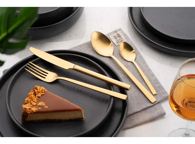 დანა-ჩანგლის ნაკრები Ardesto Cutlery set Black Mars Favola, 4pcs, stainless steel, golden, 5 image