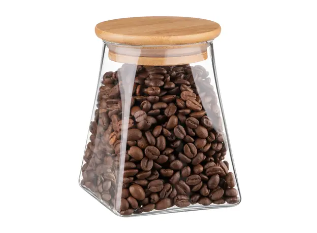 მინის ქილა Ardesto Jar Midori, 510ml, glass, bamboo, cone, transparent, 5 image