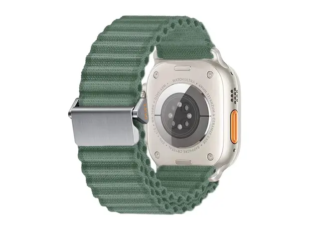 სმარტ საათის სამაჯური TVC Apple Watch Series 10 42mm / 9 8 7 41mm / SE (2023) SE (2022) SE 6 5 4 40mm / 3 2 1 38mm Wavy Texture Nylon Strap - Army Green