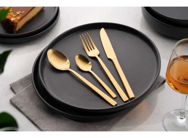 დანა-ჩანგლის ნაკრები Ardesto Cutlery set Black Mars Favola, 4pcs, stainless steel, golden, 4 image