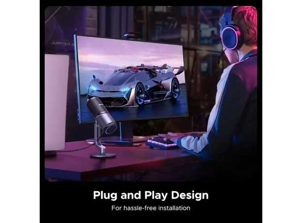 მიკროფონი UGREEN CM769 (35629), Microphone for PC, RGB, USB, 3.5mm, Black, 8 image