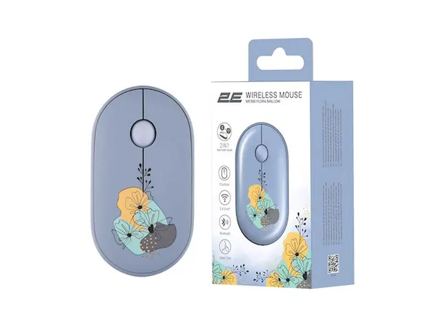 მაუსი 2E MF300 FLORA:MALLOW Silent WL BT, Blue, 6 image