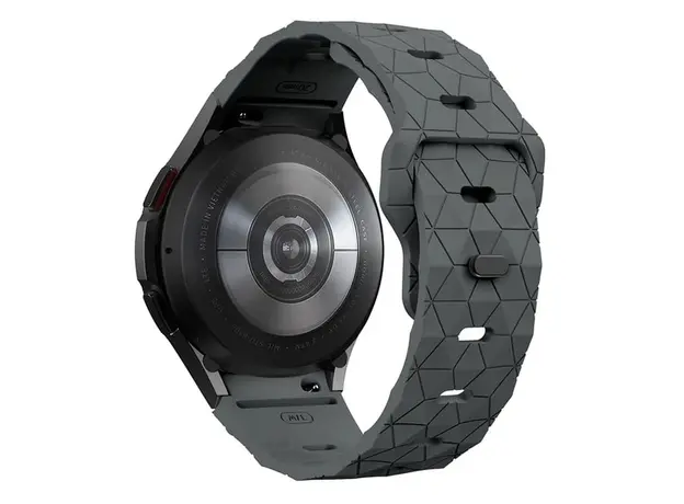 სმარტ საათის სამაჯური For Samsung Galaxy Watch FE 40mm KALEBOL KLB-ZQWFKGJ-001 / Watch 4 / 5 / 6 Football Pattern Silicone Watch Strap Band - Grey, 3 image