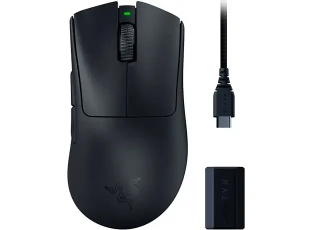 მაუსი Razer Mouse DeathAdder V3 Pro and HyperPolling Wireless, USB-C/WL, black