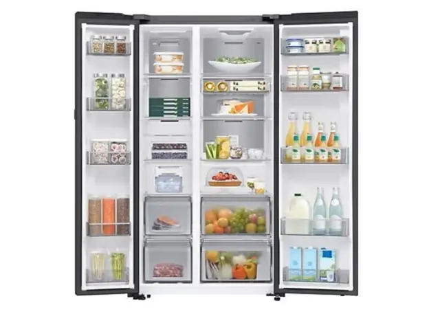 მაცივარი SAMSUNG RS80F65M1BWR FS 178x59.5x71.6 680 LT NF Inventer Clean Black Side-by-Side, 3 image