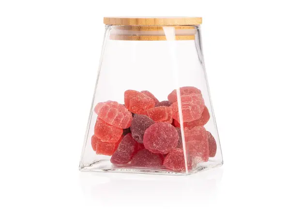 მინის ქილა Ardesto Jar Midori, 510ml, glass, bamboo, cone, transparent, 3 image