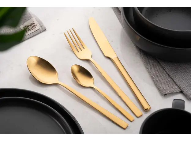 დანა-ჩანგლის ნაკრები Ardesto Cutlery set Black Mars Favola, 4pcs, stainless steel, golden, 3 image