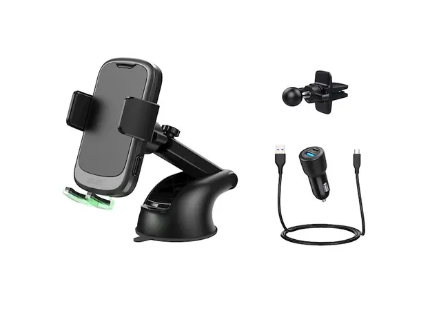 მობილურის დამჭერი 2E 2E-WCQ01-10, Wireless Charger Phone Holder, Black, 7 image