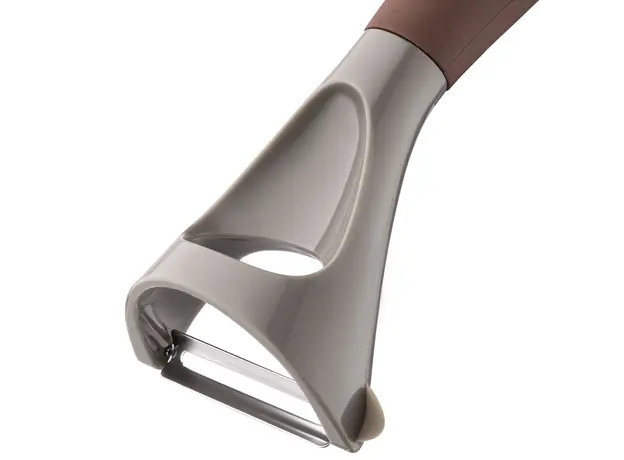 ბოსტნეულის სათლელი Ardesto Peeler Gemini, 19.5cm, stainless steel, nylon, gray-brown, 8 image