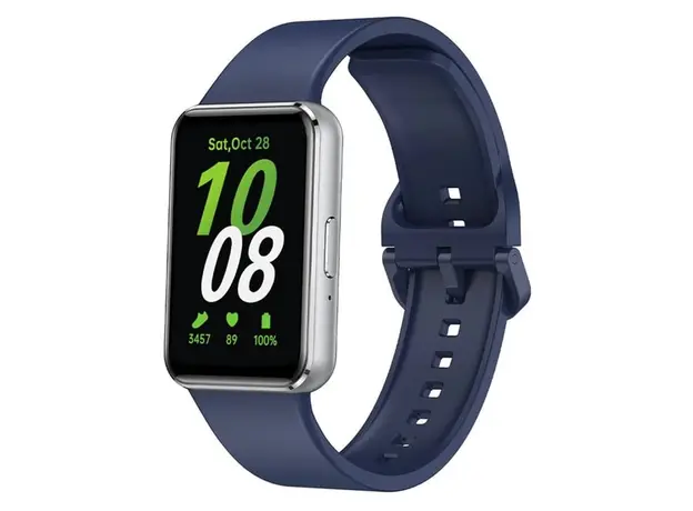 სმარტ საათის სამაჯური For Samsung Galaxy Fit3 Watch Band Soft Silicone Strap Replacement - Dark Blue, 3 image