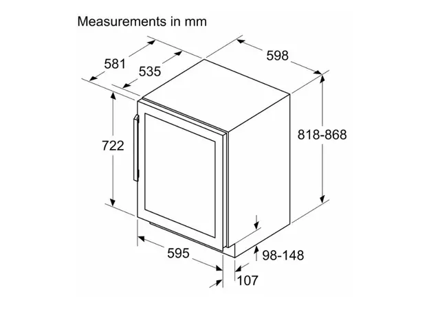 ღვინის მაცივარი BOSCH KUW21AHG0, 6 image