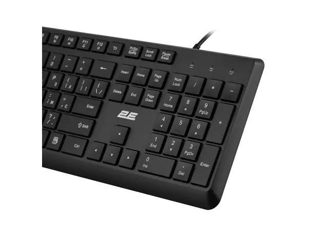 კლავიატურა და მაუსი 2E 2E-MK405UBK_UA, Wired, USB, Keyboard And Mouse, Black, 4 image
