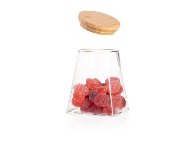 მინის ქილა Ardesto Jar Midori, 510ml, glass, bamboo, cone, transparent, 4 image