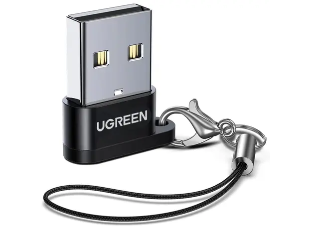 USB ადაპტერი UGREEN US280 (50568), USB A Male To USB-C Female Adapter, Black, 2 image
