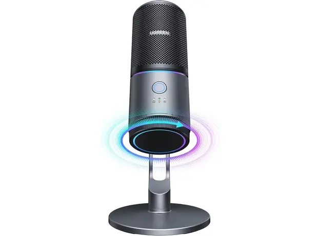 მიკროფონი UGREEN CM769 (35629), Microphone for PC, RGB, USB, 3.5mm, Black, 3 image