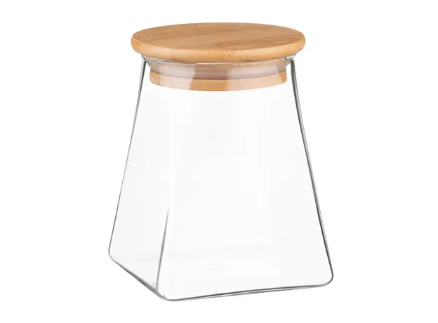 მინის ქილა Ardesto Jar Midori, 510ml, glass, bamboo, cone, transparent, 6 image