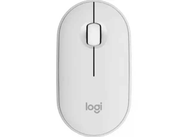 მაუსი LOGITECH Pebble Mouse 2 M350s - TONAL WHITE - BT - EMEA-808 - DONGLELESS