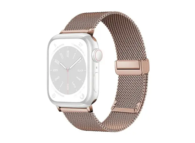 სმარტ საათის სამაჯური TVC KALEBOL Magnetic Buckle Watch Band for Apple Watch Series 10 9 8 7 SE 6 5 4 3 2 1 42mm 41mm 40mm 38mm Stainless Steel Strap - Rose Gold, 3 image