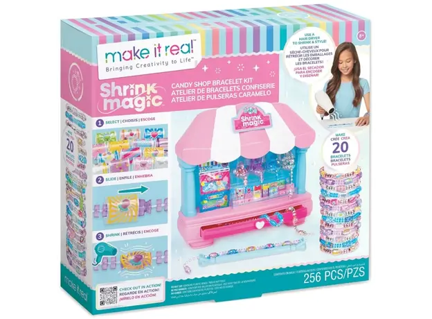 სამაჯურების ასაწყობი ნაკრები Make It Real 1758MR, Shrink Magic Candy Shop