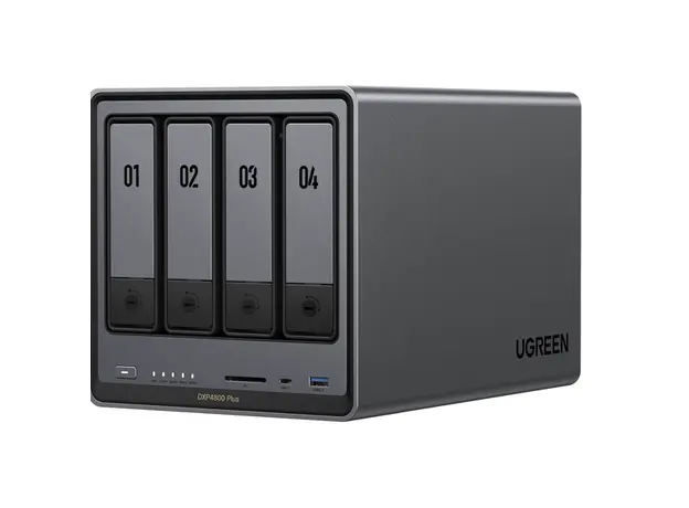 შენახვის სისტემა UGREEN NASync DXP4800 Plus (35261), Intel Gold 8505, 8GB, Diskless, RJ45, USB, Type-C, HDMI, Space Gray