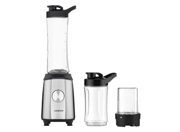 ბლენდერი Ardesto Blender for smoothies BG-F350, 350W, 2in1, bottle-600ml, bottle-300ml, coffee grinder, black+silver