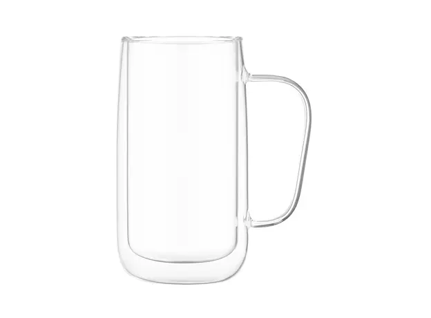 ჭიქების ნაკრები Ardesto Doublewall mug set with handles, 400ml, 2pcs, borosilicate glass, transparent, 6 image