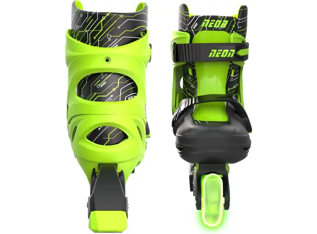 როლიკები Neon Inline SKATES (SIZE 12-2) Green, 3 image