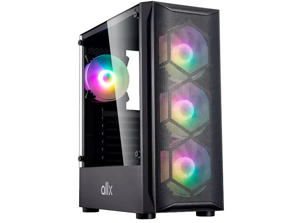 ქეისი ALLX AX-G1944, Computer Case, ATX, MATX, USB 3.0x1, USB 1.0x2, AUDIO, Black