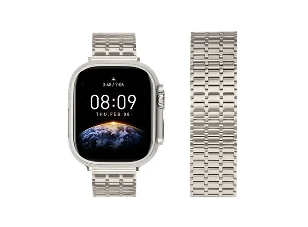 სმარტ საათის სამაჯური TVC LEMONDA Magnetic Strap For Apple Watch Series 10 Ultra 9 8 7 SE 6 5 4 3 2 1 46mm 49mm 45mm 44mm 42mm Metal Watch Band - Starlight, 3 image