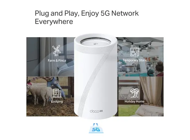 Wi-Fi როუტერი TP-link BE65-5G(1-pack) 5G BE9300 Whole Home Mesh Wi-Fi 7 Gateway, 8 image