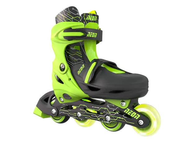 როლიკები Neon Inline SKATES (SIZE 12-2) Green, 2 image