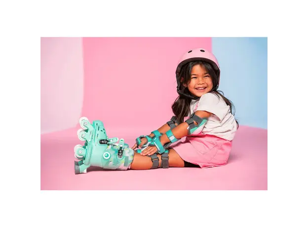 სამუხლე ბავშვებისთვის YVOLUTION SAFETY PADS 2021 SMALL GREEN, 5 image