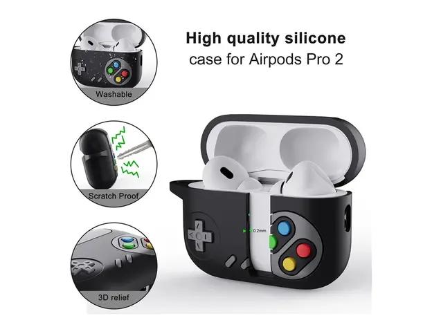 ყურსასმენის ქეისი Silicone Case for AirPods Pro (Gen 2) (USB-C) / AirPods Pro 2 - Grey, 4 image